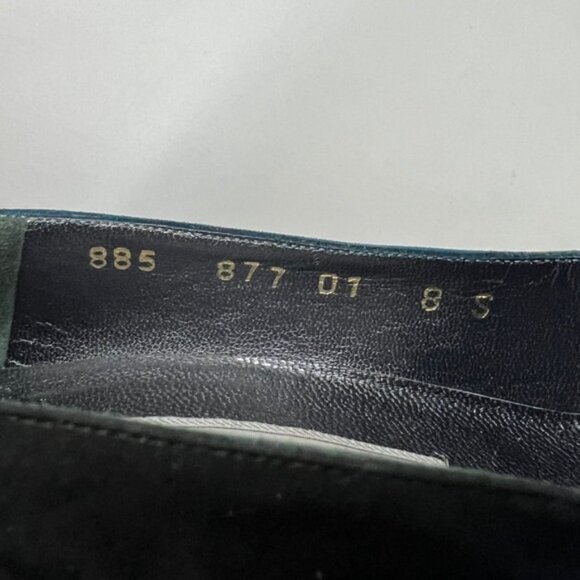 BALLY ITALY🇮🇹MADE‎ Genuine LEATHER Suede Fan Detail Pumps 885 877 01 Size 8S - Picture 16 of 16